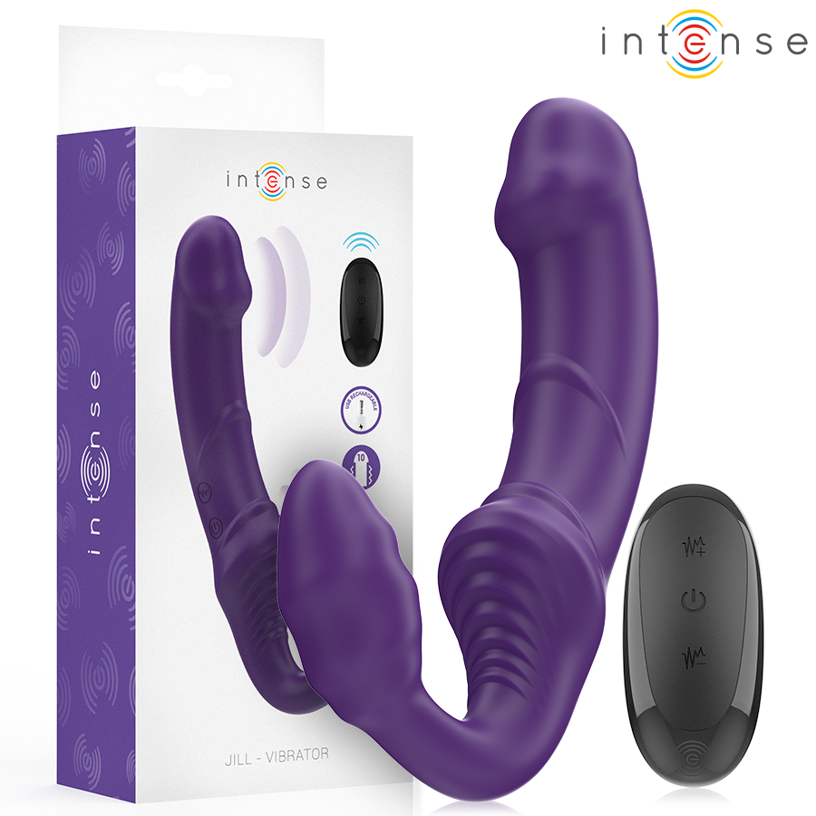 Ilhaerotica - INTENSE - JILL VIBRADOR DUPLO 20 CM ROXO CONTROLE REMOTO