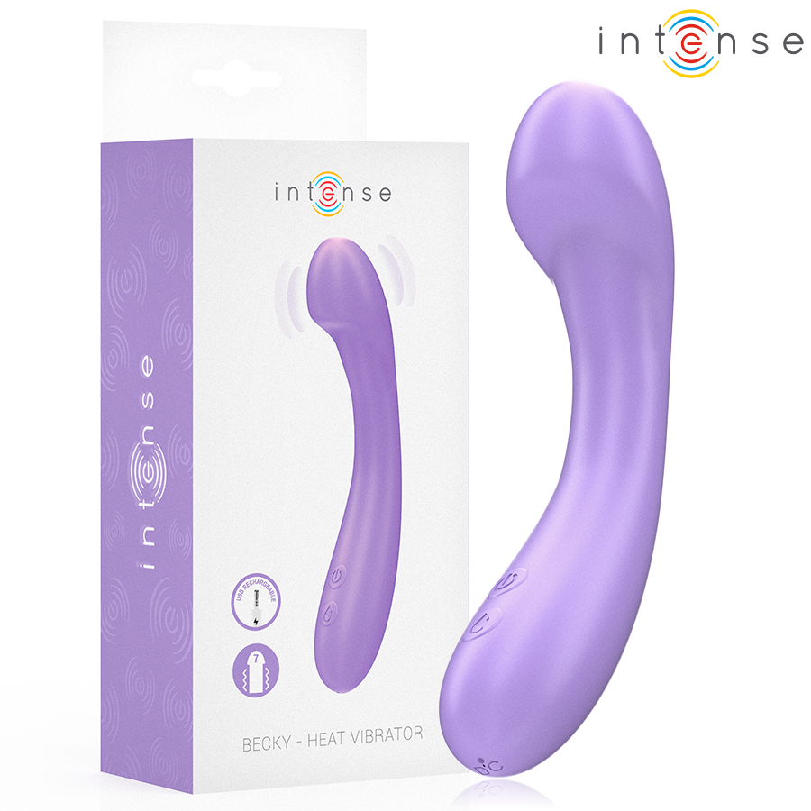 Ilhaerotica - INTENSE - VIBRADOR BECKY 19 CM AQUECÍVEL 7 VIBRAÇÕES ROXO