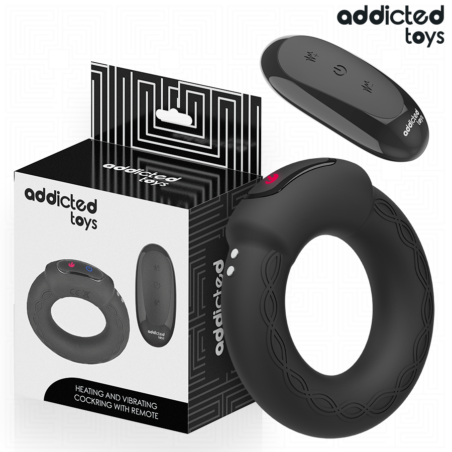 Ilhaerotica - ADDICTED TOYS - ANEL PÊNICO VIBRANTE COM EFEITO DE AQUECIMENTO E CONTROLE REMOTO