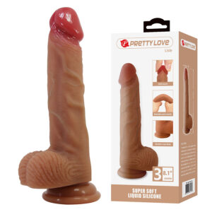 PRETTY LOVE – LISLE DILDO REALISTA COM VENTOSA 20,6 CM -Ø- 4,2 CM
