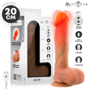 MR INTENSE – VIBRADOR LOGAN DE SILICONE COM EFEITO DE CALOR E CONTROLE REMOTO 20 CM -Ø- 4,1 CM
