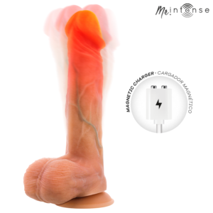 MR INTENSE – VIBRADOR LOGAN DE SILICONE COM EFEITO DE CALOR E CONTROLE REMOTO 20 CM -Ø- 4,1 CM