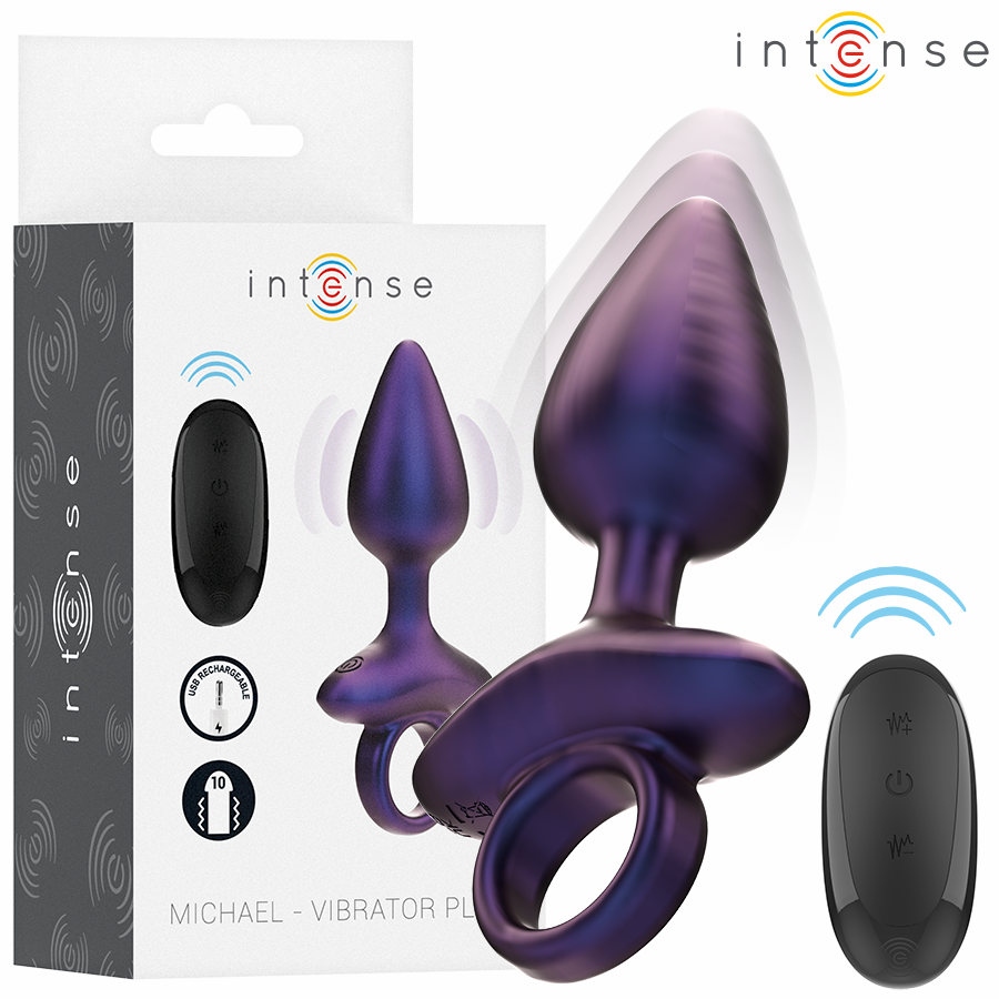 Ilhaerotica - INTENSE - MICHAEL VIBRADOR ANAL PLUG MODELO 2 CONTROLE REMOTO