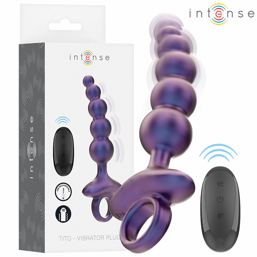 Ilhaerotica - INTENSE - TITO VIBRADOR ANAL PLUG MODELO 3 CONTROLE REMOTO