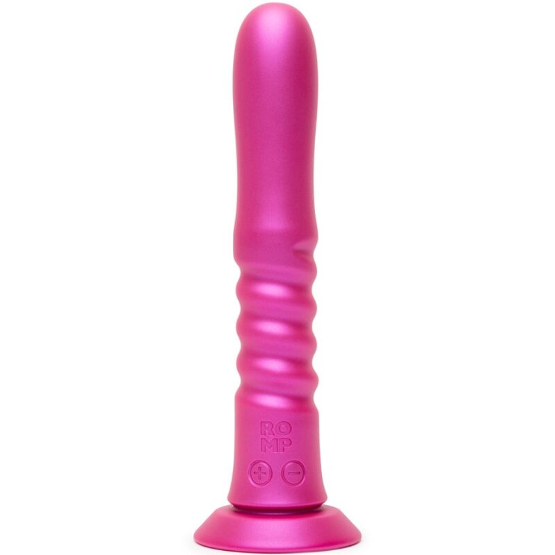 Ilhaerotica - ROMP - JIGGLE VIBRADOR COM MOVIMENTOS PARA CIMA E PARA BAIXO COM VENTOSA ROSA