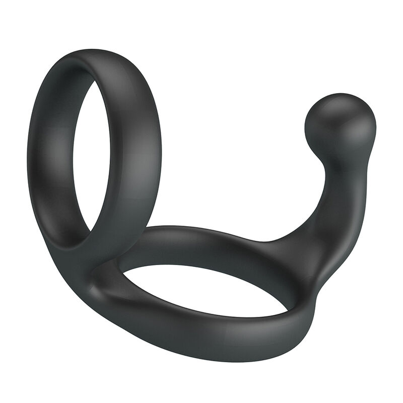 Ilhaerotica - CRAZY BULL - ANEL DUPLO FLORIAN PARA PÊNIS E TESTÍCULOS PRETO