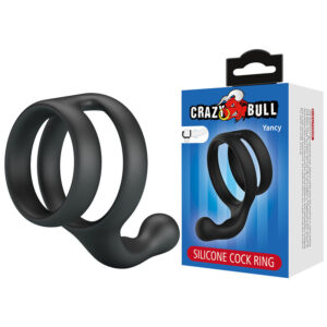 CRAZY BULL – ANEL DUPLO PARA PÊNIS E TESTÍCULOS YANCY PRETO