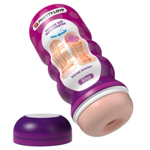 PRETTY LOVE – MASTURBADOR VAGINAL COM VENTOSA E TEXTURAS INTERNAS