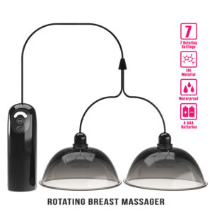 PRETTY LOVE – ESTIMULADOR DE SUCÇÃO DE MAMILO ROTATIVO PRETO