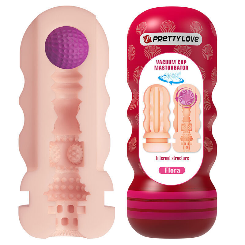 Ilhaerotica - PRETTY LOVE - MASTURBADOR VAGINAL FLORA COM VENTOSA E TEXTURAS INTERNAS