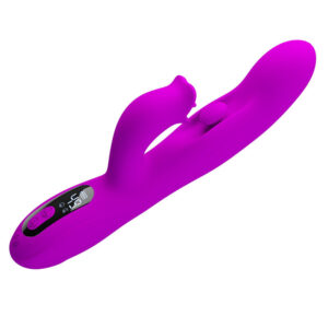 PRETTY LOVE – VIBRADOR OSCILATIVO YALANDA RABBIT COM DISPLAY DE LED ROXO