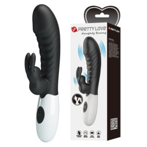 PRETTY LOVE – VIBRADOR COELHO NAUGHTY BUNNY COM 30 FUNÇÕES PRETO