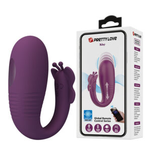 PRETTY LOVE – VIBRADOR DE OVO COM ACIONAMENTO POR APLICATIVO KLAY ROXO