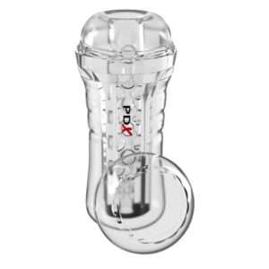 PDX ELITE – VIEWTUBE PLUS STROKER TRANSPARENTE COM ADERÊNCIA FÁCIL E VERSÁTIL 21 CM