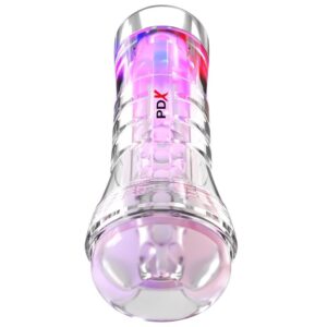 PDX ELITE – VIEWTUBE XXL LED TRANSPARENT STROKER 27,3 CM