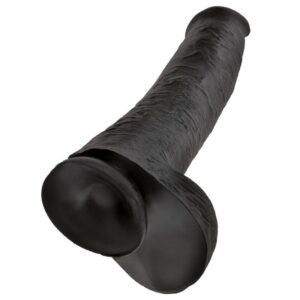 KING COCK – DILDO REALISTA COM TESTÍCULOS 38 CM PRETO