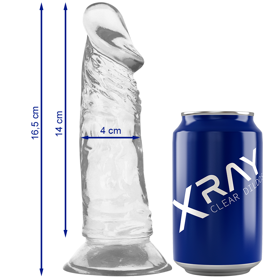 Ilhaerotica - XRAY CLEAR DILDO TRANSPARENTE 16.5CM X 4CM