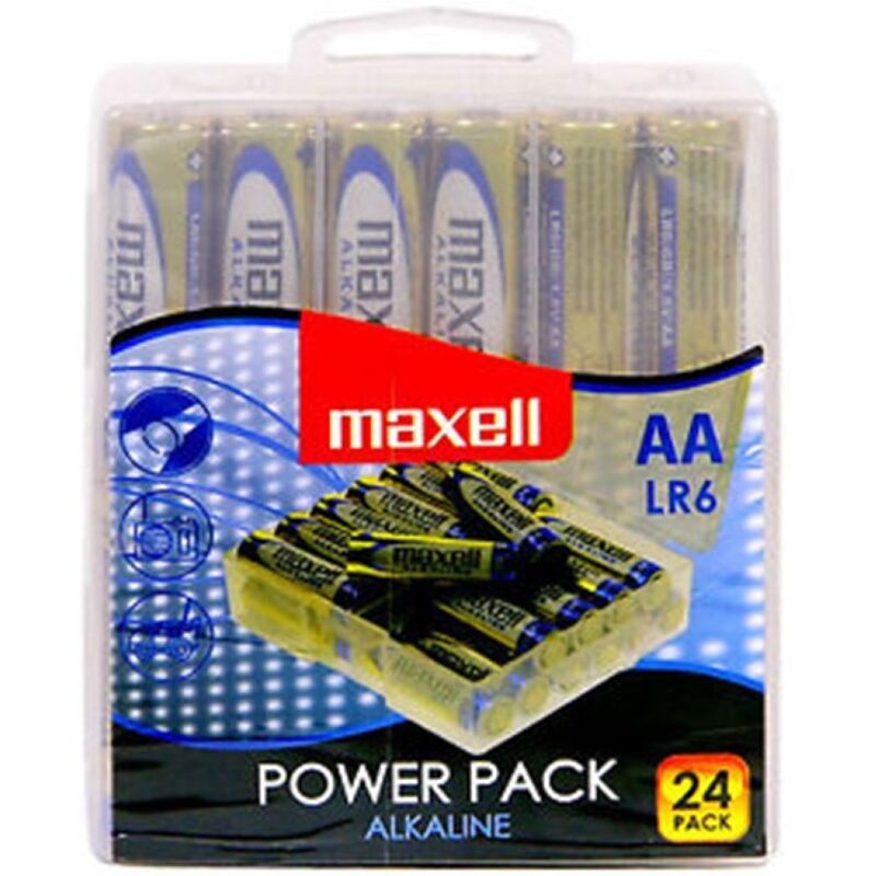 Ilhaerotica - MAXELL - PACOTE DE BATERIA ALCALINA AA LR6 * 24 PILHAS