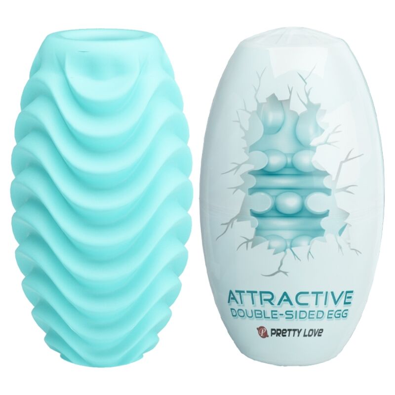 Ilhaerotica - PRETTY LOVE - OVO MASTURBADOR TURQUESA DUPLA FACE