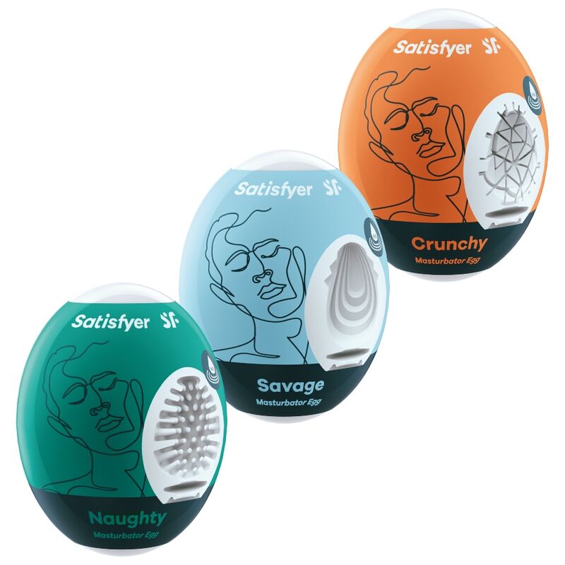 Ilhaerotica - SATISFYER - 3 OVOS MASTURBADORES NAUGHTY
