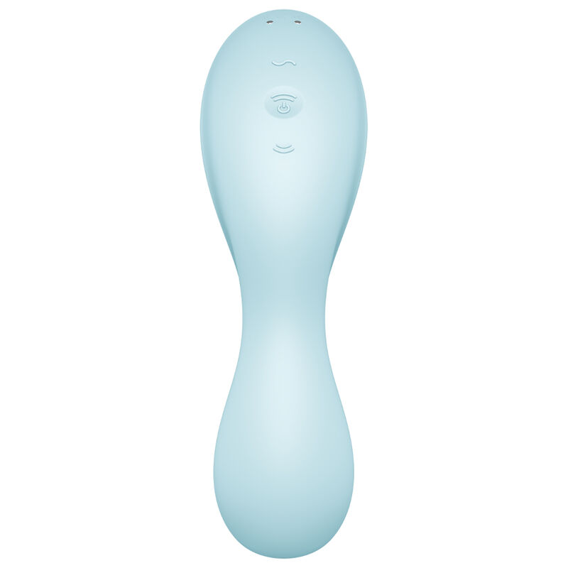 SATISFYER - CURVY TRINITY 5 ESTIMULADOR DE PULSO DE AR E APLICATIVO VIBRADOR AZUL - Image 3