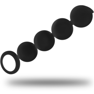 BLACK&SILVER – ROSÁRIO ANAL LENNON 4 ESFERAS DE SILICONE 15 CM