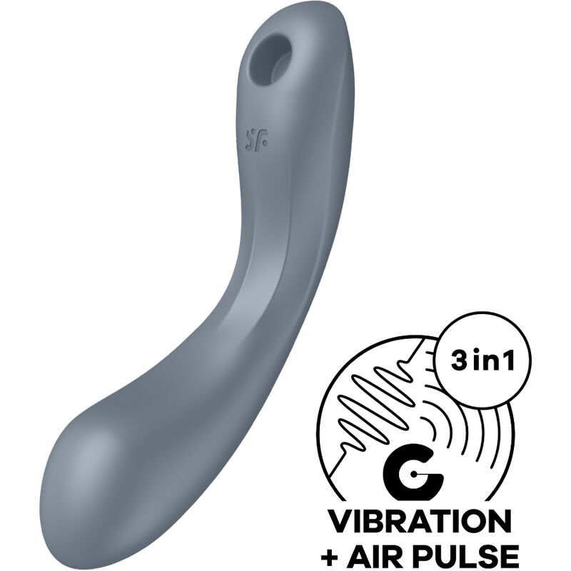 Ilhaerotica - SATISFYER - CURVE TRINITY 1 AIR PULSE VIBRATION GREY