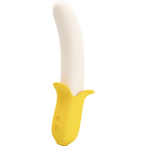PRETTY LOVE – BANANA GEEK SUPER POWER 7 VIBRAÕES PARA CIMA E PARA BAIXO SILICONE PRETO