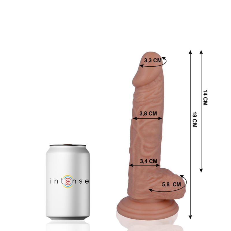 Ilhaerotica - MR INTENSE - 11 REALISTIC PENIS 18 CM -O- 3.8 CM