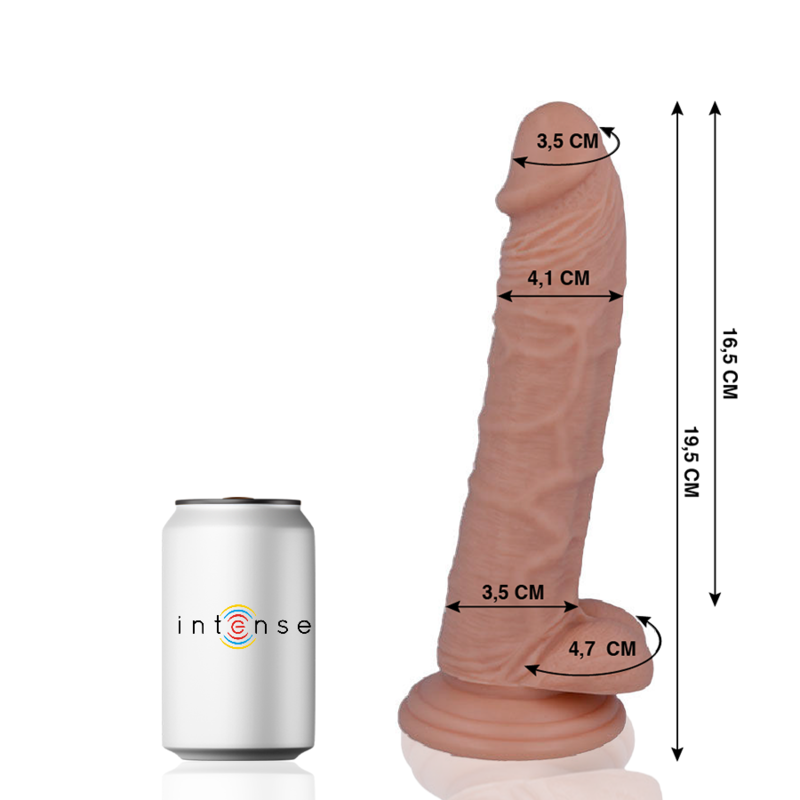 Ilhaerotica - MR INTENSE - 15 PÊNIS REALÍSTICO 19.5 CM -O- 4.1 CM