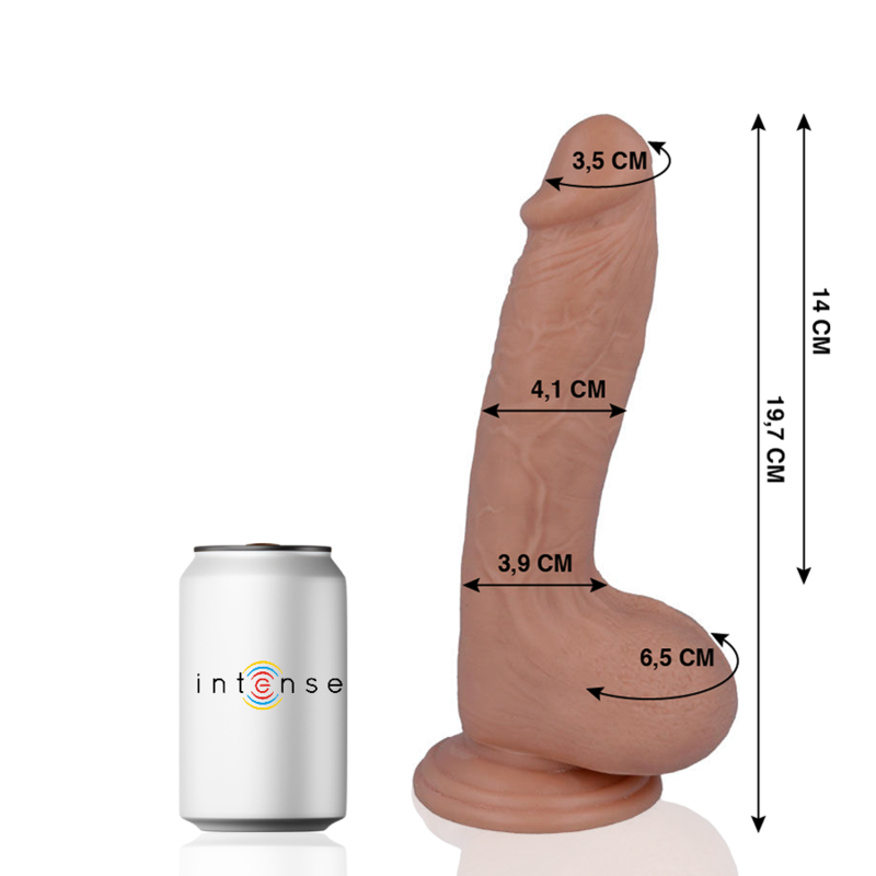 Ilhaerotica - MR INTENSE - 17 PÊNIS REALÍSTICO 19.7 CM -O- 4.1 CM