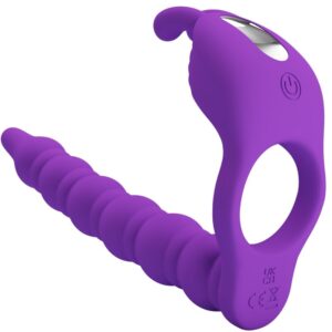 PRETTY LOVE – BLACKNEY ANÉIS PARA PÊNIS COM PLUG VIBRADOR