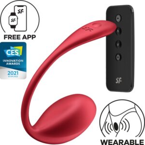 SATISFYER – SHINY PETAL ESTIMULADOR DE CONTROLE REMOTO G POINT VERMELHO APLICATIVO GRATUITO