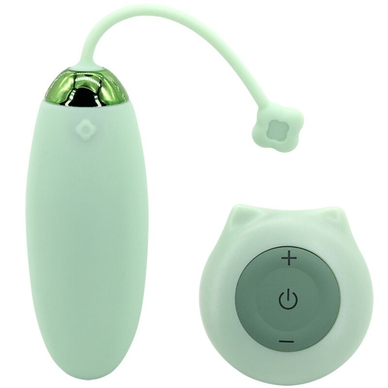 Ilhaerotica - ARMONY - KITTY FUN EGG VIBRADOR CONTROLE REMOTO 10 VIBRAÇÕES VERDE