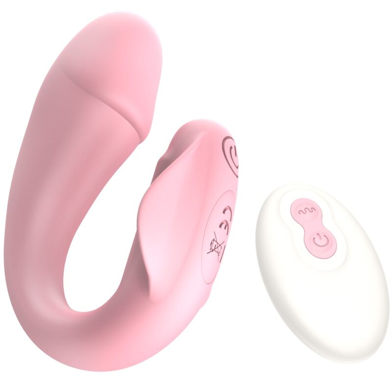Ilhaerotica - ARMONY - FRESHFUN CICI STAP-ON VIBRADOR CONTROLE REMOTO E APLICATIVO 10 VIBRAÇÕES ROSA