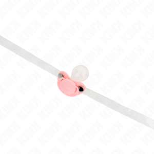 KINK – MORDAÇA EM FORMA DE CHUPETA ROSA 5,5 x 4 CM AJUSTÁVEL 43-60 CM