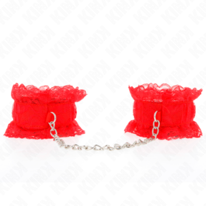 KINK – PUNHOS ELÁSTICOS DE RENDA VERMELHO
