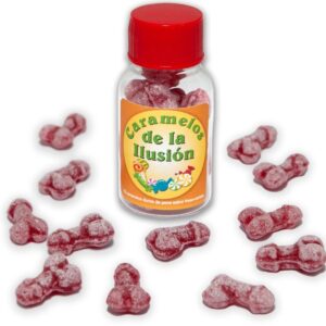 DIABLO PICANTE – 12 DOCES ILUSO EM FORMA DE PÊNIS MORANGO/CEREJA