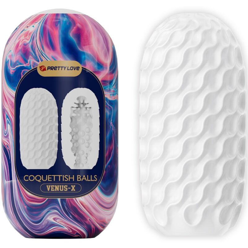 Ilhaerotica - PRETTY LOVE - MASTURBADOR MASCULINO DE SILICONE COQUETTISH BALLS BRANCO