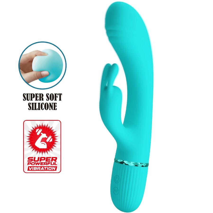 Ilhaerotica - PRETTY LOVE - SCOCCO VIBRADOR COELHO TURQUESA