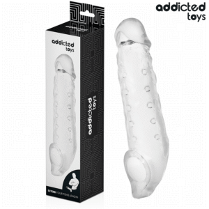 ADDICTED TOYS – EXTENSÃO DE PÊNIS TRANSPARENTE TAMANHO S 23 CM