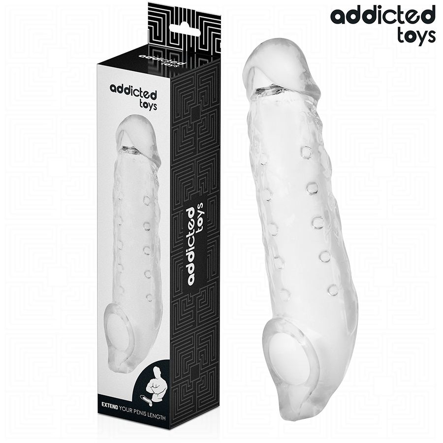 Ilhaerotica - ADDICTED TOYS - EXTENSÃO DE PÊNIS TRANSPARENTE TAMANHO S 23 CM