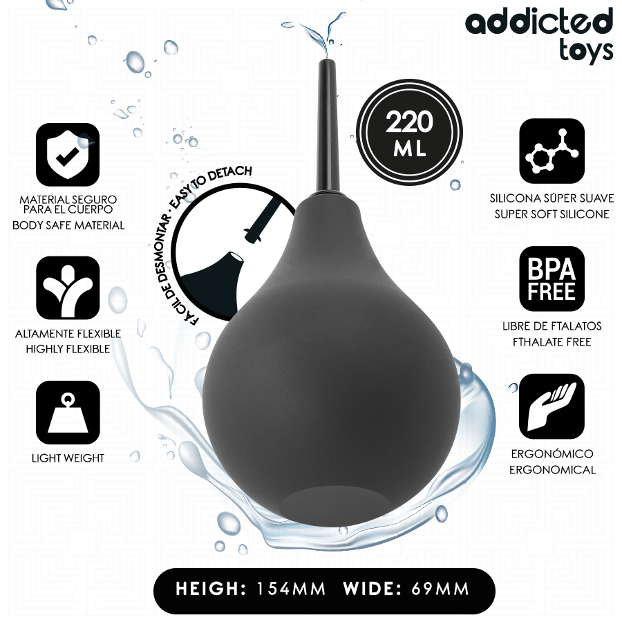 ADDICTED TOYS - LIMPADOR ANAL DE VIAGEM TAMANHO L 220 ML - Image 2