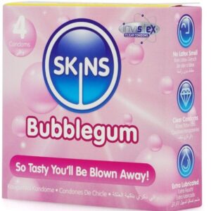 SKINS – PRESERVATIVOS BUBBLEGUM PREMIUM PACOTE 4