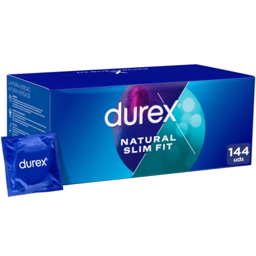 Ilhaerotica - DUREX - NATURAL SLIM FIT BÁSICO 144 UNIDADES