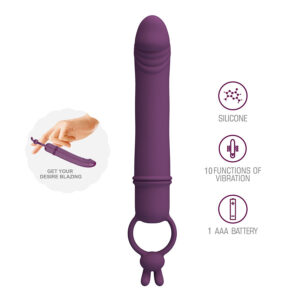 PRETTY LOVE – CORA VIBRADOR EM FORMATO DE PÊNIS COM ANEL DE RESISTÊNCIA