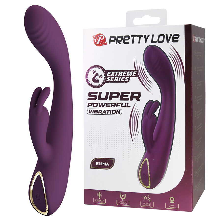 Ilhaerotica - PRETTY LOVE - EMMA VIBRADOR ROXO RABBIT COM ESTIMULADOR