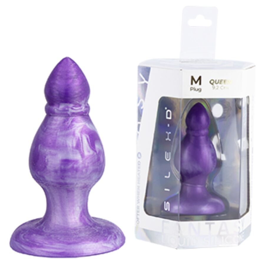 Ilhaerotica - SILEXD - QUEEN ANAL PLUG FANTASY LIQUID SILICONE THEMORREATIVE PURPLE 9.2 CM