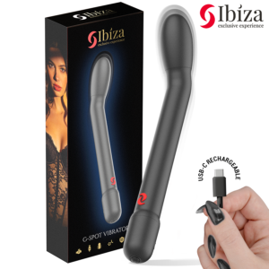 IBIZA – VIBRADOR DE PONTO G PRETO COM VIBRAÇÃO