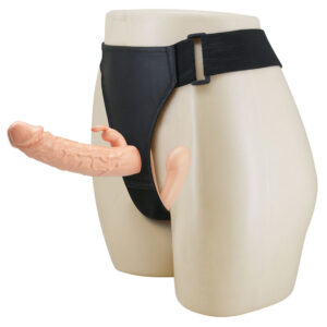 BAILE – CHARLOTTE HOLLOW DUPLA PENETRAÇÃO STRAP-ON CARNE